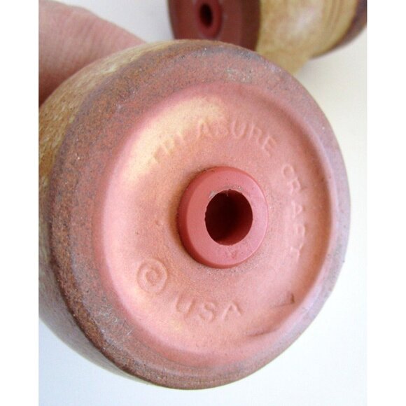 Vintage Treasure Craft Salt And Pepper Shakers -Clay Pottery/Ceramic Made In USA - Picture 5 of 10